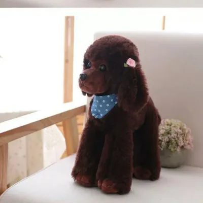 Fashion Cute Simulation Plush Poodle Rag Doll Toy with PP Cotton Fill
