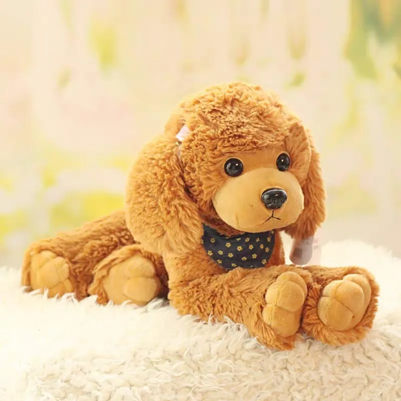 Fashion Cute Simulation Plush Poodle Rag Doll Toy with PP Cotton Fill