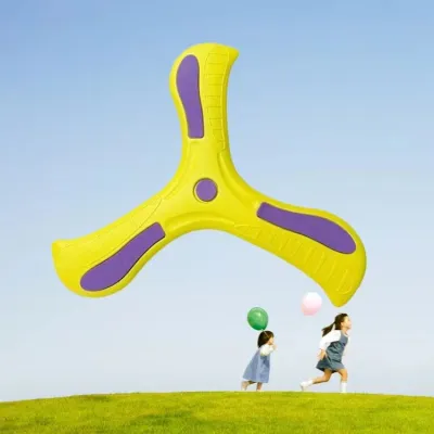 Kids Soft Rubber EVA Three Leaf Boomerang Outdoor Flying Toy