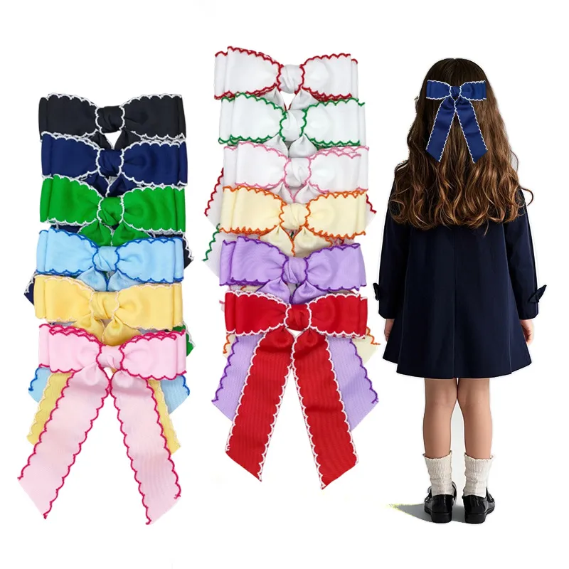 Kids Girls' Fashion Cute Ribbon Hairpin 2pcs-Pack Duckbill Clip