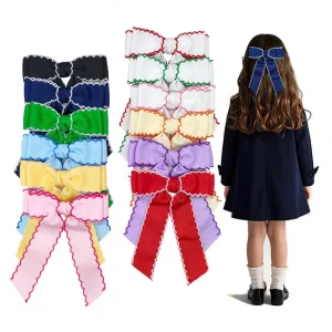 Kids Girls' Fashion Cute Ribbon Hairpin 2pcs-Pack Duckbill Clip