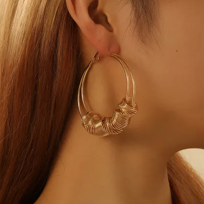 women fashion Exaggerated Hollow Earrings