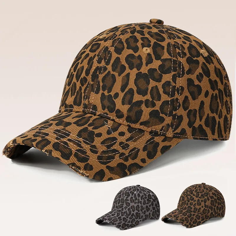 Cotton Fashion Casual Leopard Baseball Dome Cap