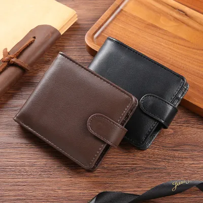 MenS Fashion Casual Solid Color Pu Leather Multi-Card Card Holder Wallets