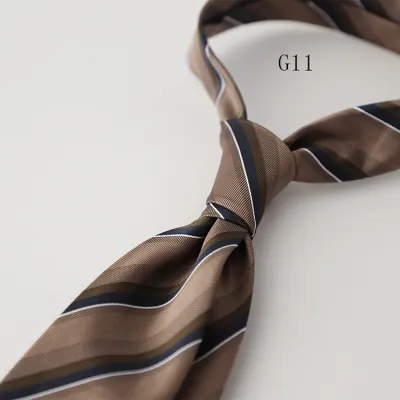 Men's Fashion Retro 8cm Striped Polyester Tie
