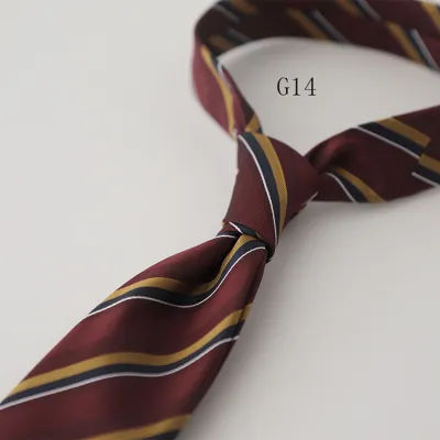 Men's Fashion Retro 8cm Striped Polyester Tie