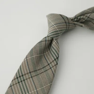 Men Fashion Plaid Stripe Arrow Type Tie