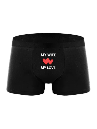 Men's Fashion Valentine's Day Printed Thin Mid-Waist Underpants Polyester