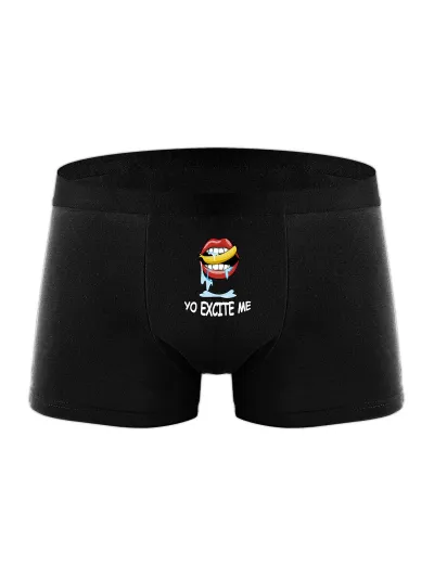 Men's Fashion Valentine's Day Printed Thin Mid-Waist Underpants Polyester