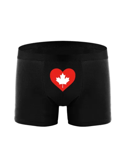 Men's Fashion Valentine's Day Printed Thin Mid-Waist Underpants Polyester