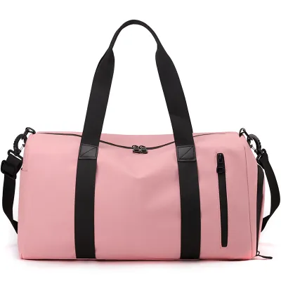 Fashion Casual Solid Color Large Capacity Travel Fitness Duffle Bags Unisex
