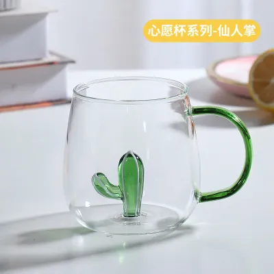 Fashion Creative 3D Cartoon Animal High Borosilicate Glass Cup with Handle
