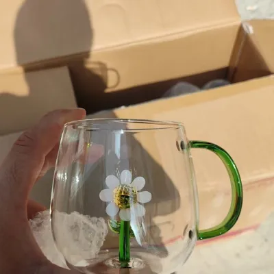 Fashion Creative 3D Cartoon Animal High Borosilicate Glass Cup with Handle