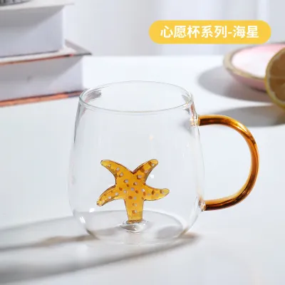 Fashion Creative 3D Cartoon Animal High Borosilicate Glass Cup with Handle
