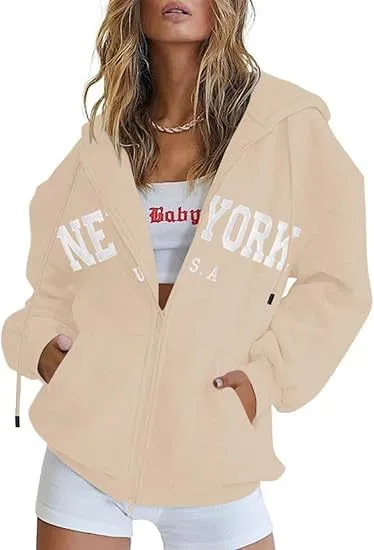 Mama Printed Women Zip-Up Hoodie