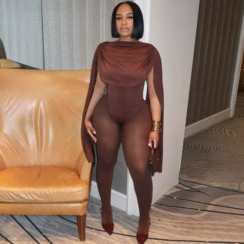 Women Solid Color Fashion Stitching Jumpsuits