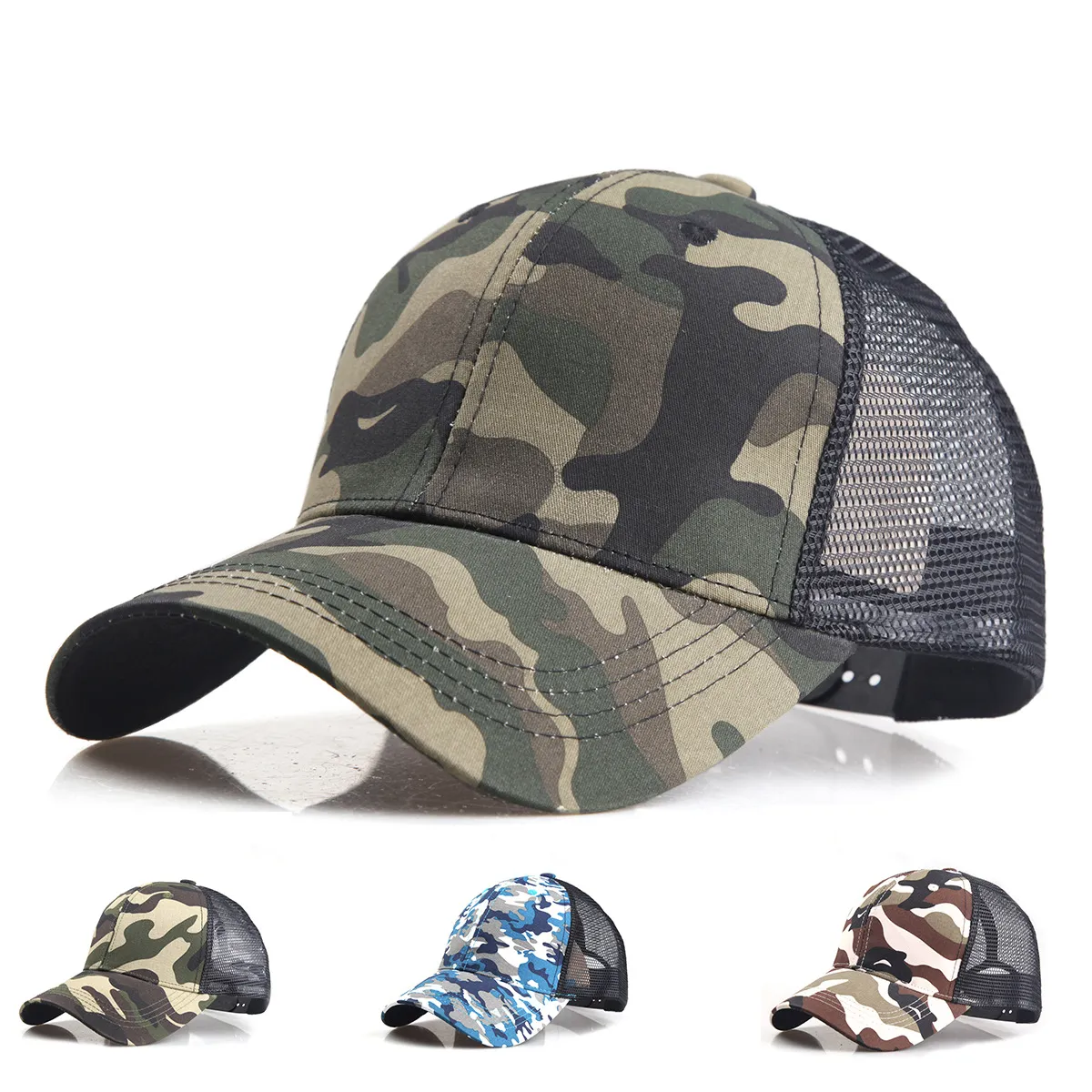 Men Fashion Casual Camouflage Mesh Baseball Cap