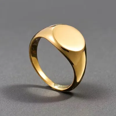 Fashion Simple Round Smooth Stainless Steel Rings