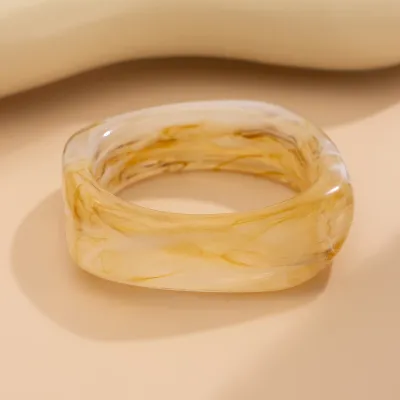 Women Retro Irregular Round Acrylic Bracelet