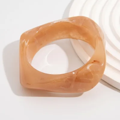 Women Retro Irregular Round Acrylic Bracelet