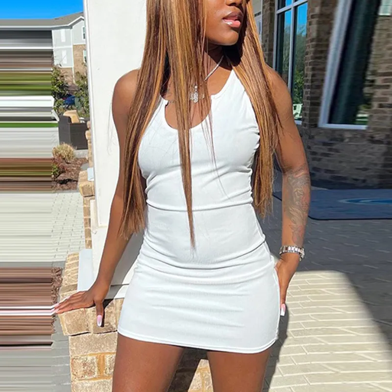 Women Sleeveless Mini Tight Bodycon Dress