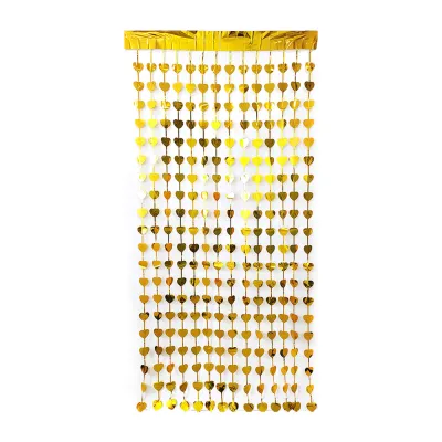 Valentine's Day Square Rain Curtain Red Love Heart Romantic Party Decoration