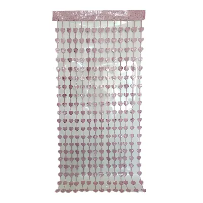 Valentine's Day Square Rain Curtain Red Love Heart Romantic Party Decoration