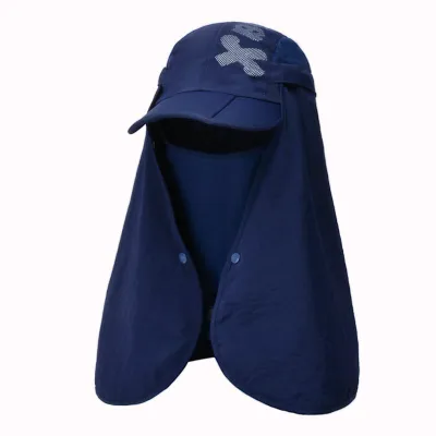 Fashion Casual Solid Color Outdoor Large Shawl Folding Sun Hat Baseball Cap