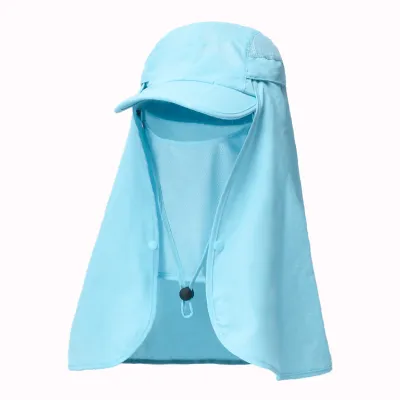 Fashion Casual Solid Color Outdoor Large Shawl Folding Sun Hat Baseball Cap