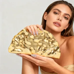 Fashion Irregular Glitter Acrylic Evening Dinner Clutch Bag