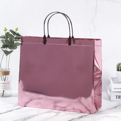 Fashion Solid Color Laser Plastic PVC Shopping Bag
