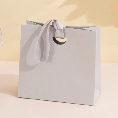 Fashion Simple Solid Color Paper Jewelry Shopping Bags