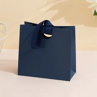 Fashion Simple Solid Color Paper Jewelry Shopping Bags