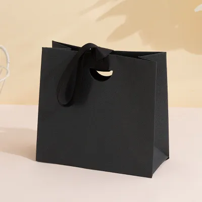 Fashion Simple Solid Color Paper Jewelry Shopping Bags