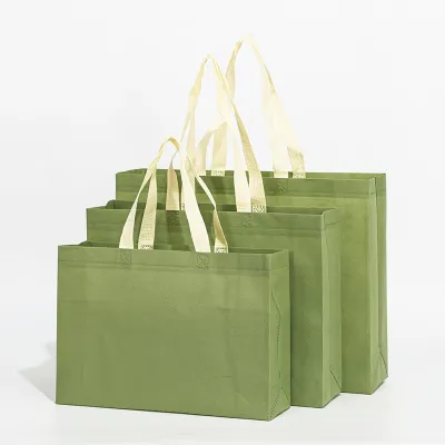 Fashion Solid Color Non-Woven Clothing Shopping Bag 10pcs/Pack