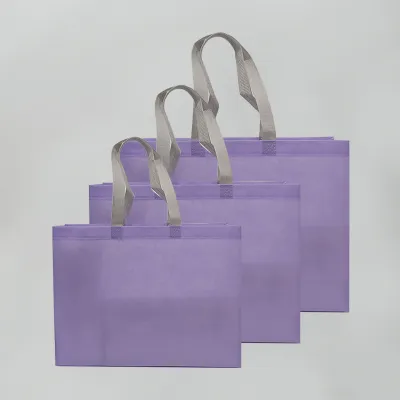 Fashion Solid Color Non-Woven Clothing Shopping Bag 10pcs/Pack