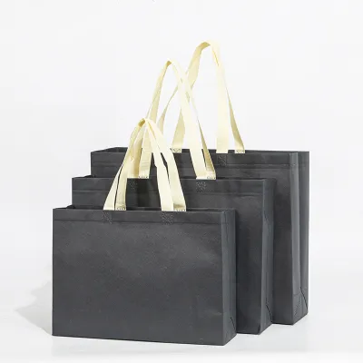 Fashion Solid Color Non-Woven Clothing Shopping Bag 10pcs/Pack