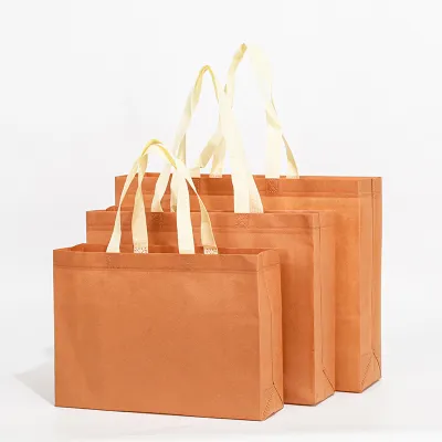 Fashion Solid Color Non-Woven Clothing Shopping Bag 10pcs/Pack