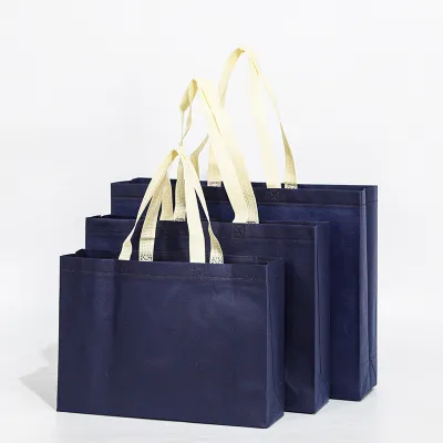 Fashion Solid Color Non-Woven Clothing Shopping Bag 10pcs/Pack