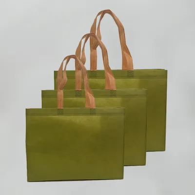 Fashion Solid Color Non-Woven Clothing Shopping Bag 10pcs/Pack