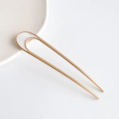 Women Fashion Simple U-Shaped Alloy Hairpin