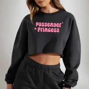 Street Women Alphabet Print Crop Top Pullover Sweatshirt