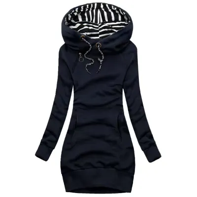 Women Slim-Fit Casual Hoodie Mid-Length Autumn Winter
