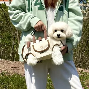 Cartoon Soft Oxford Cloth Breathable Cat Dog Backpack Carrier Outdoor Portable
