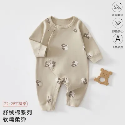 Kids Baby Fashion Autumn Winter Printed Long-Sleeve Jumpsuit