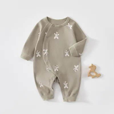 Kids Baby Fashion Autumn Winter Printed Long-Sleeve Jumpsuit