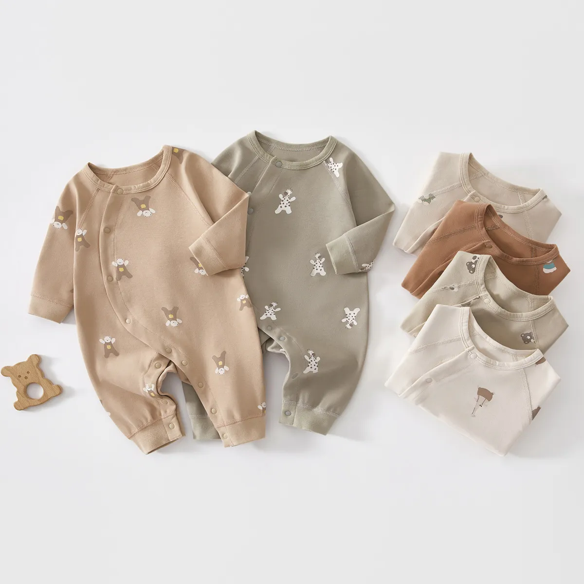 Kids Baby Fashion Autumn Winter Printed Long-Sleeve Jumpsuit