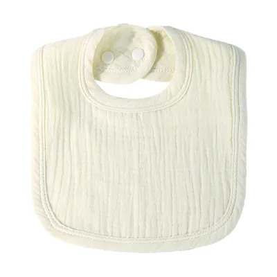 Kids Baby Simple Solid Color Cotton 4-Layer U Bib