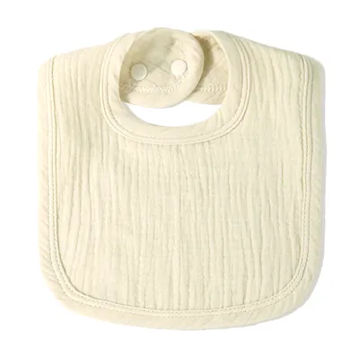 Kids Baby Simple Solid Color Cotton 4-Layer U Bib