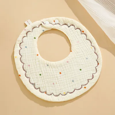 Kids Baby Fashion Cartoon Cute Cotton Printed Bib Neutral Toddler Feeding